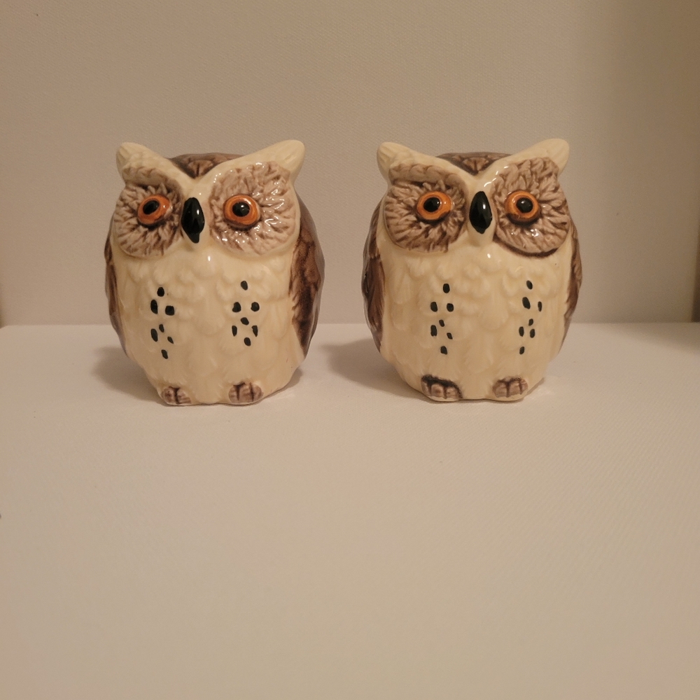 Vintage ceramic salt and pepper shakers